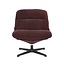 Fauteuil Sara pivotant velours violet