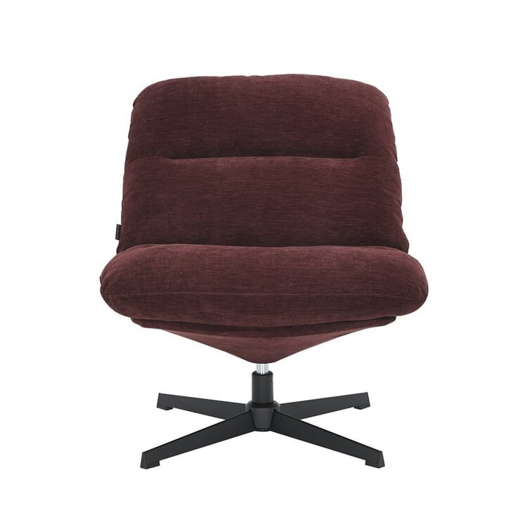 Fauteuil Sara pivotant velours violet