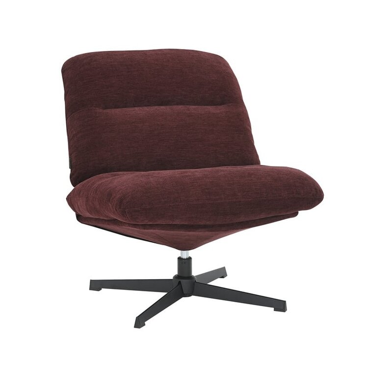 Fauteuil Sara pivotant velours violet