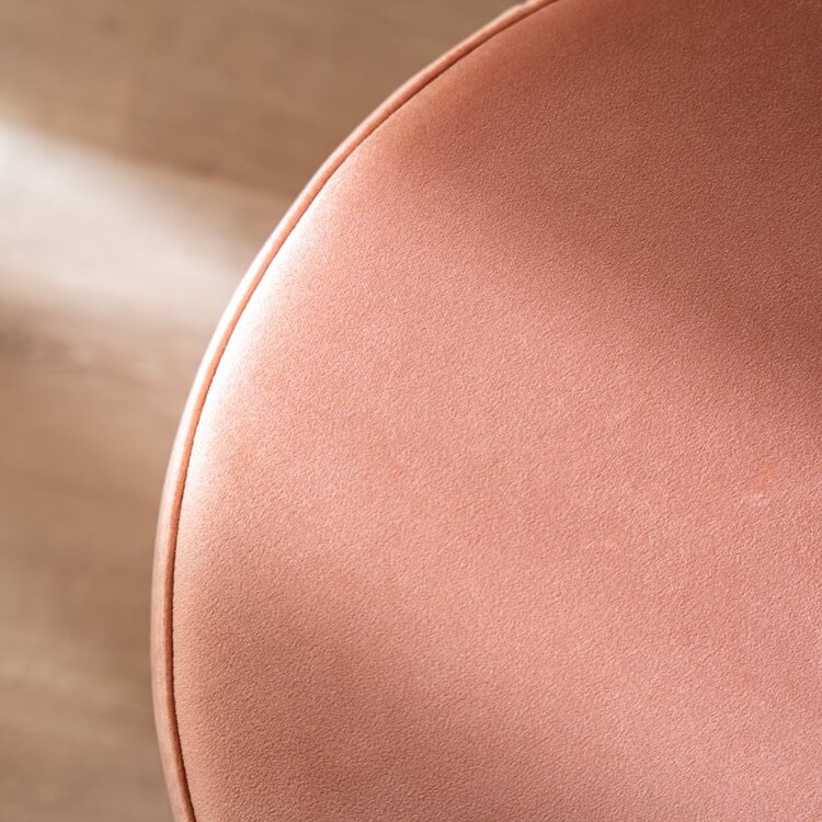 Pouf velours Anna rose