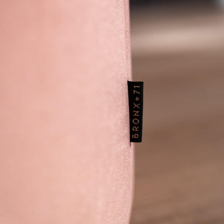 Pouf velours Anna rose