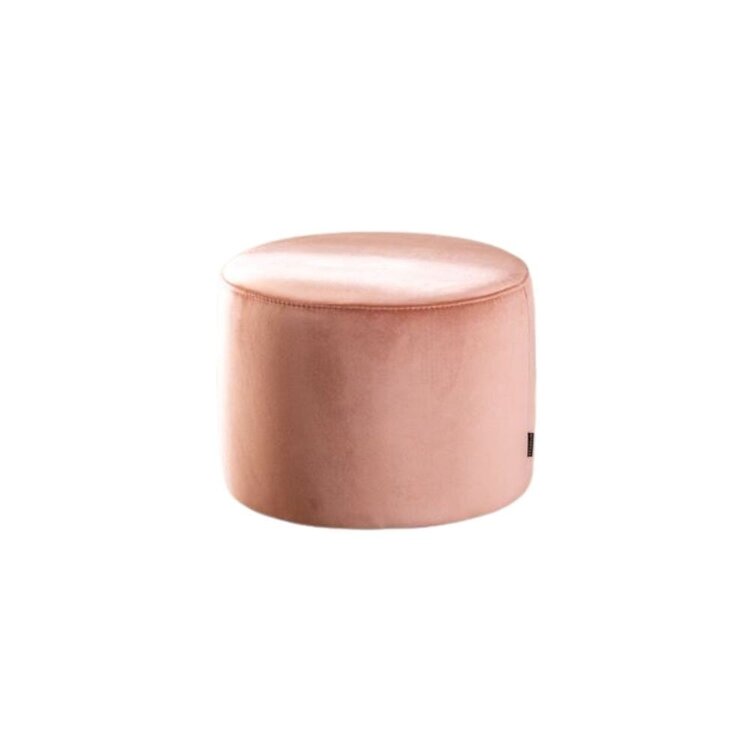 Pouf velours Anna rose