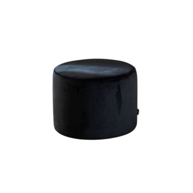 Pouf velours Anna noir