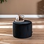 Pouf velours Anna noir