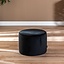 Pouf velours Anna noir