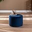 Pouf velours Anna bleu