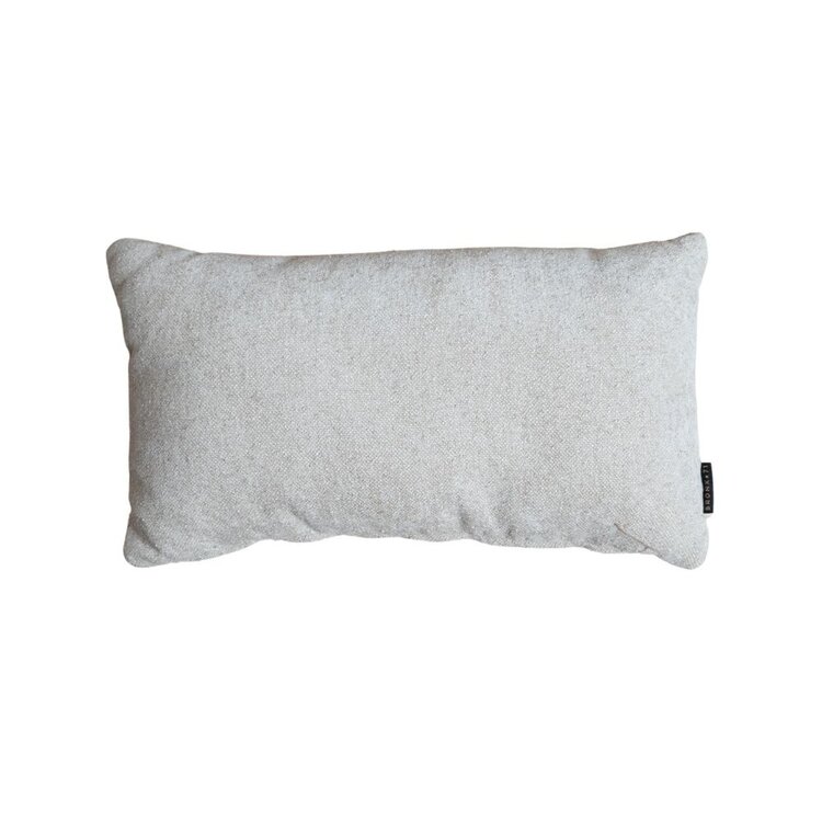 Coussin décoratif Maya en tissu chenille beige 25 x 45