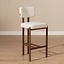 Tabouret de bar Nori en lin off white 70 cm