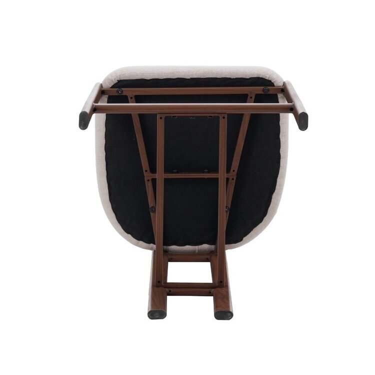 Tabouret de bar Nori en lin off white 70 cm