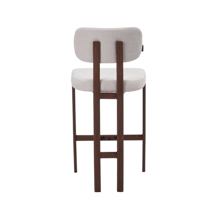 Tabouret de bar Nori en lin off white 70 cm