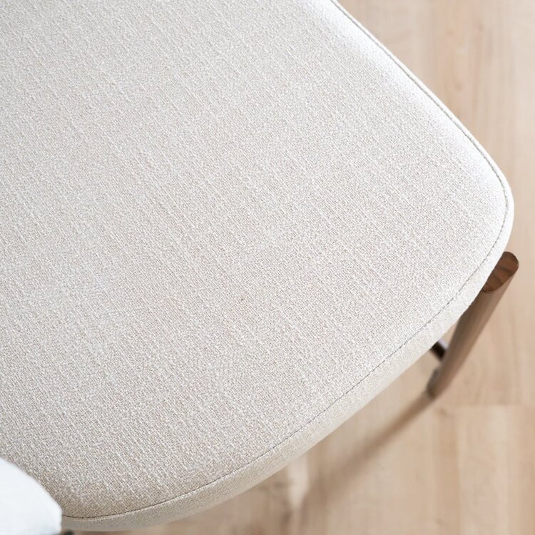 Tabouret de bar Nori en lin off white 70 cm