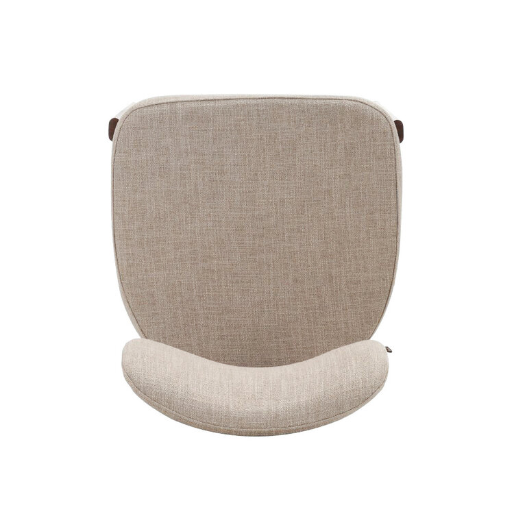 Tabouret de bar Nori en lin taupe 70 cm