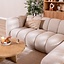 Canapé d’angle droit Luca en tissu chenille beige