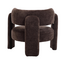 Fauteuil Jolie velours brun