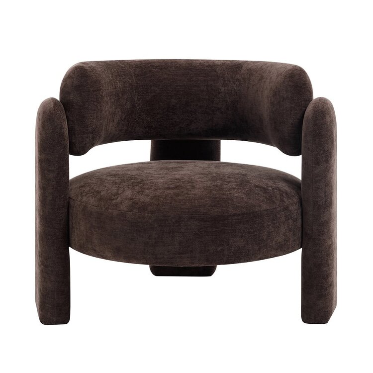 Fauteuil Jolie velours brun