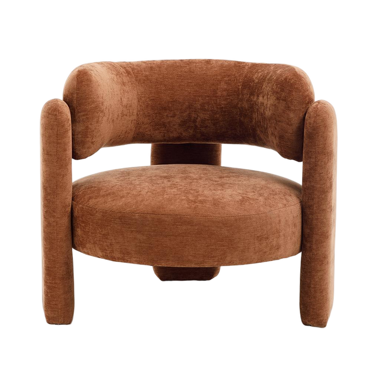 Fauteuil Jolie velours ocre
