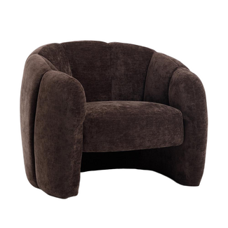 Fauteuil Lois velours brun