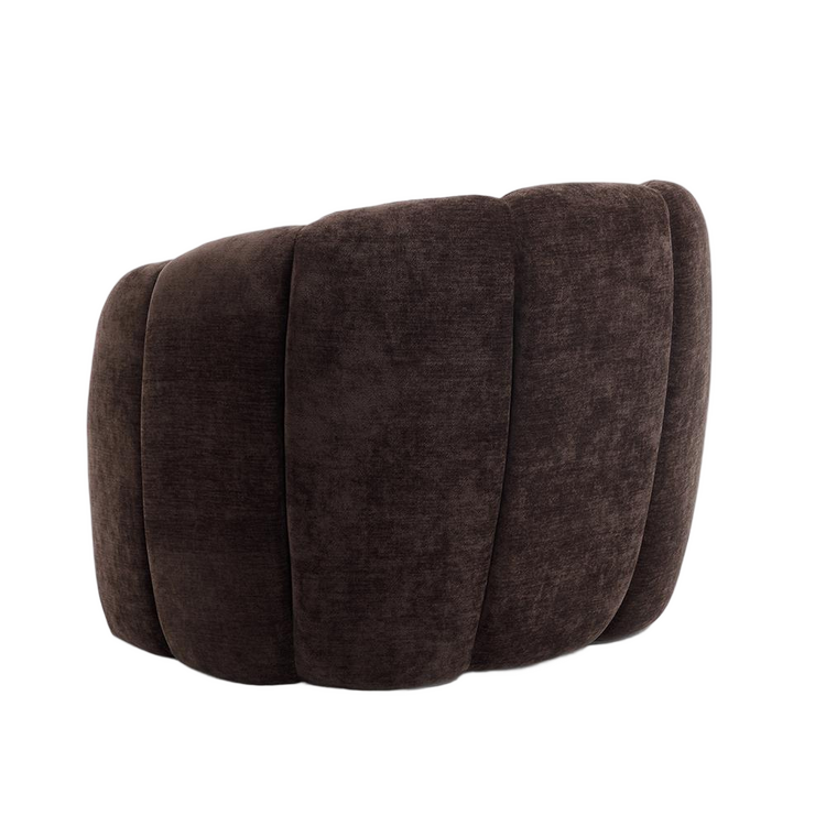 Fauteuil Lois velours brun