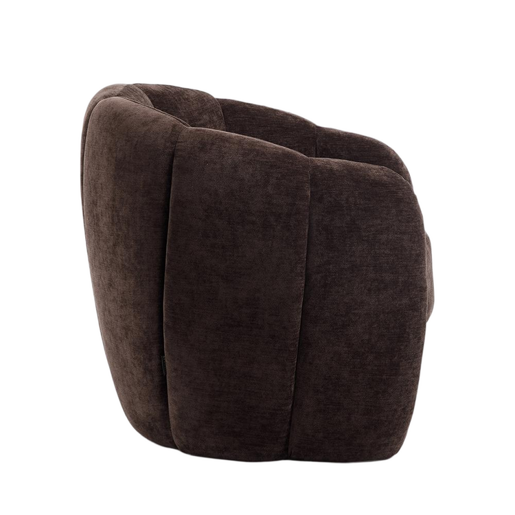 Fauteuil Lois velours brun