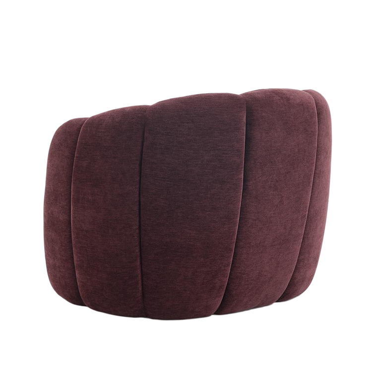 Fauteuil Lois velours violet