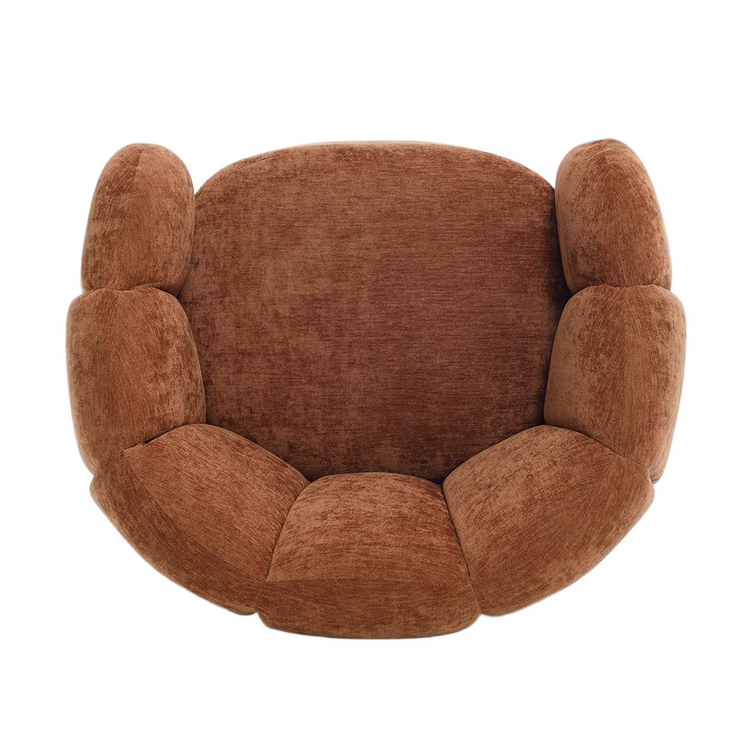 Fauteuil Lois velours ocre