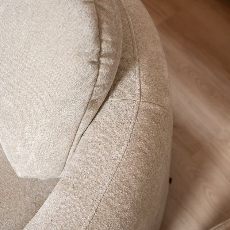 Canapé d’angle Vienna chenille beige gauche