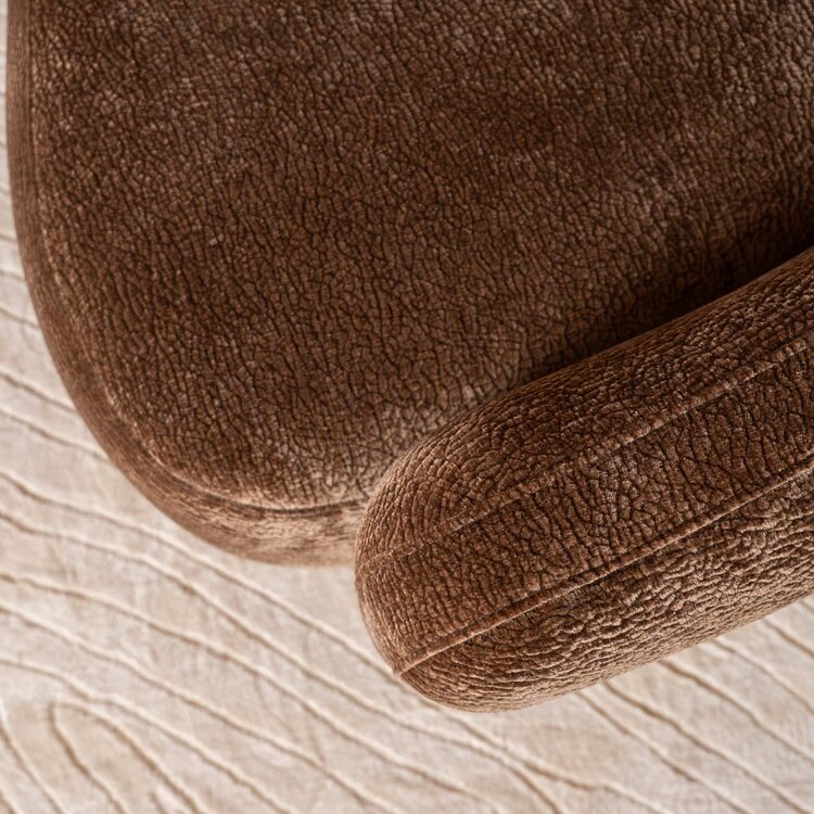 Canapé d’angle Vienna chenille chocolate brown gauche