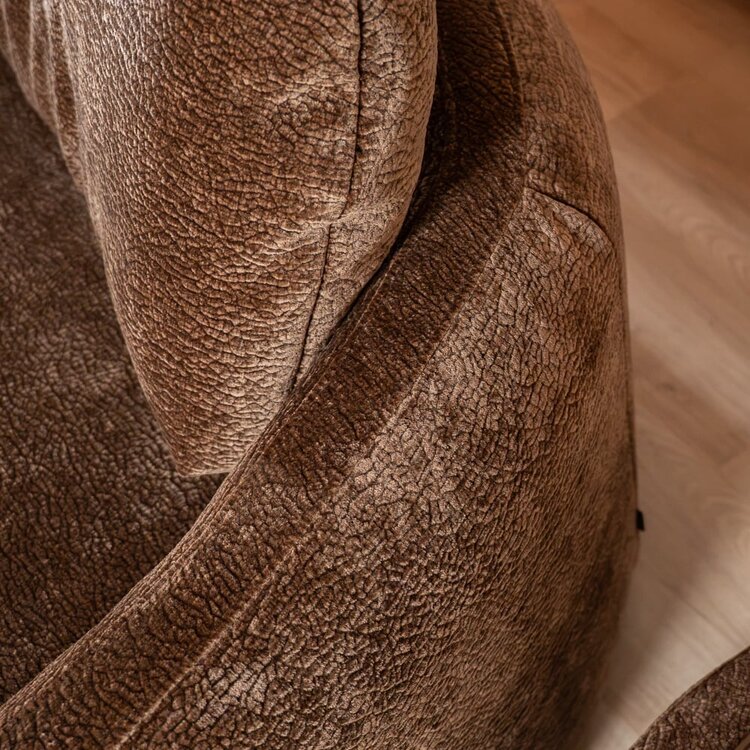 Canapé d’angle Vienna chenille chocolate brown gauche