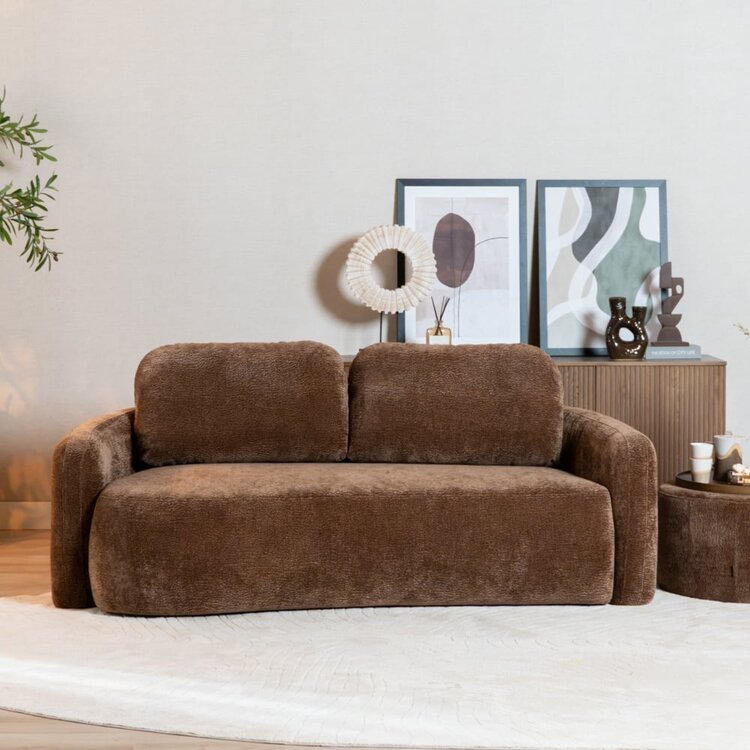 Canapé 2,5 places Vienna chenille chocolate brown