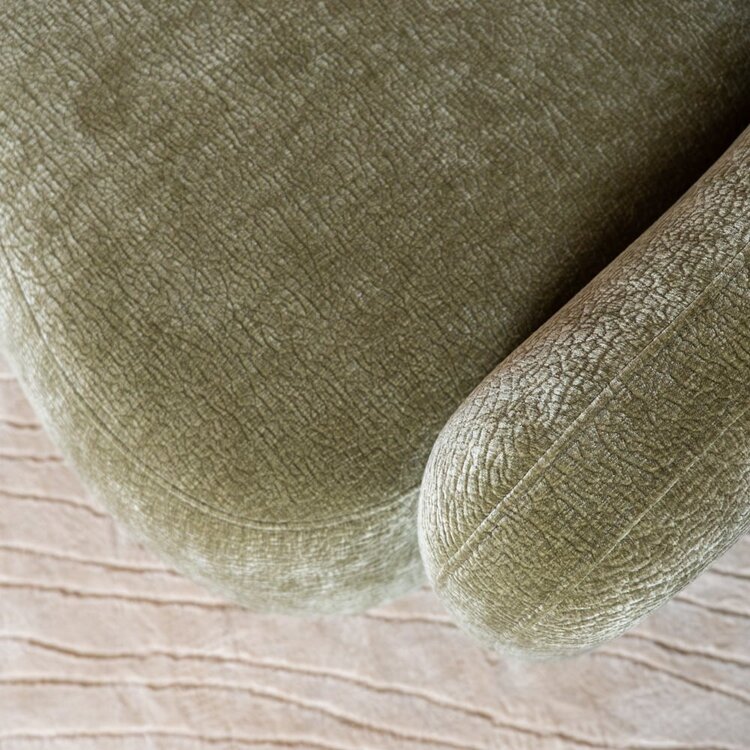 Canapé d’angle Vienna chenille vert gauche