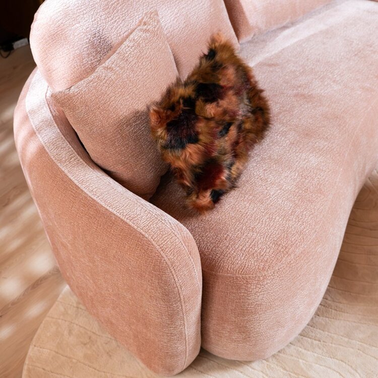 Canapé 2,5 places Vienna chenille rose