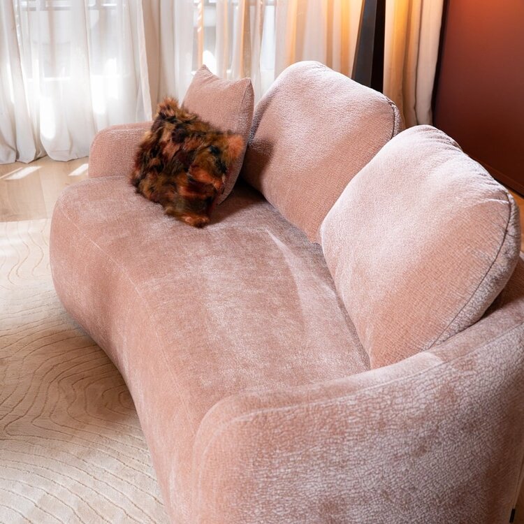 Canapé 2,5 places Vienna chenille rose
