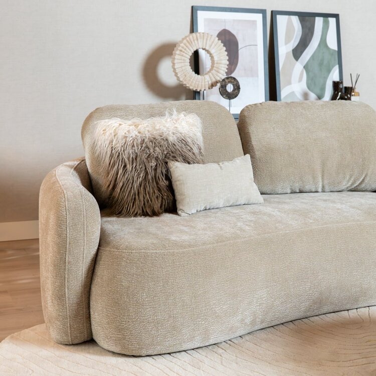 Canapé 2,5 places Vienna chenille taupe