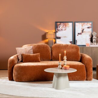 Canapé 2,5 places Vienna chenille terracotta