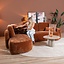Canapé d’angle Vienna chenille terracotta gauche