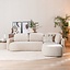 Canapé d’angle Vienna chenille beige droit
