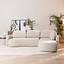 Canapé d’angle Vienna chenille beige droit