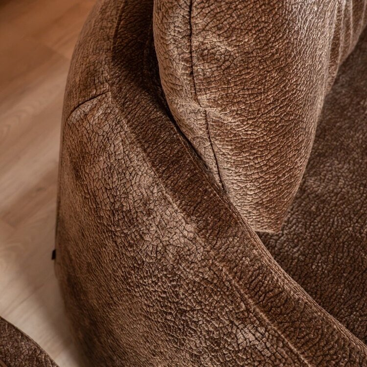 Canapé d’angle Vienna chenille chocolate brown droit