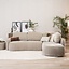 Canapé d’angle Vienna chenille taupe droit