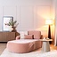 Chaise longue Vienna chenille rose gauche