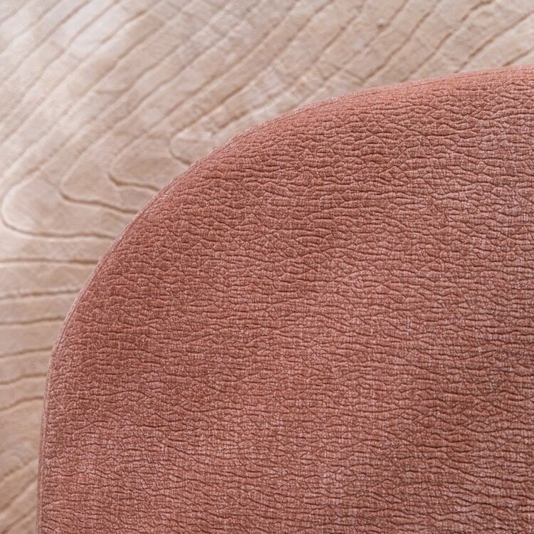 Chaise longue Vienna chenille rose gauche