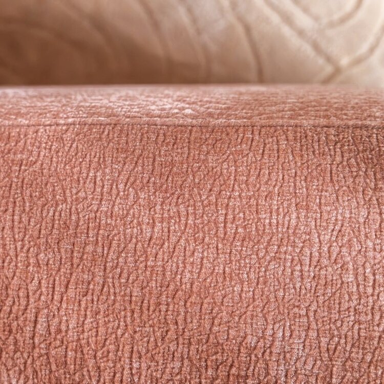 Chaise longue Vienna chenille rose gauche