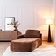 Chaise longue Vienna chenille chocolate brown gauche