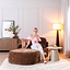 Chaise longue Vienna chenille chocolate brown gauche