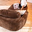 Chaise longue Vienna chenille chocolate brown gauche