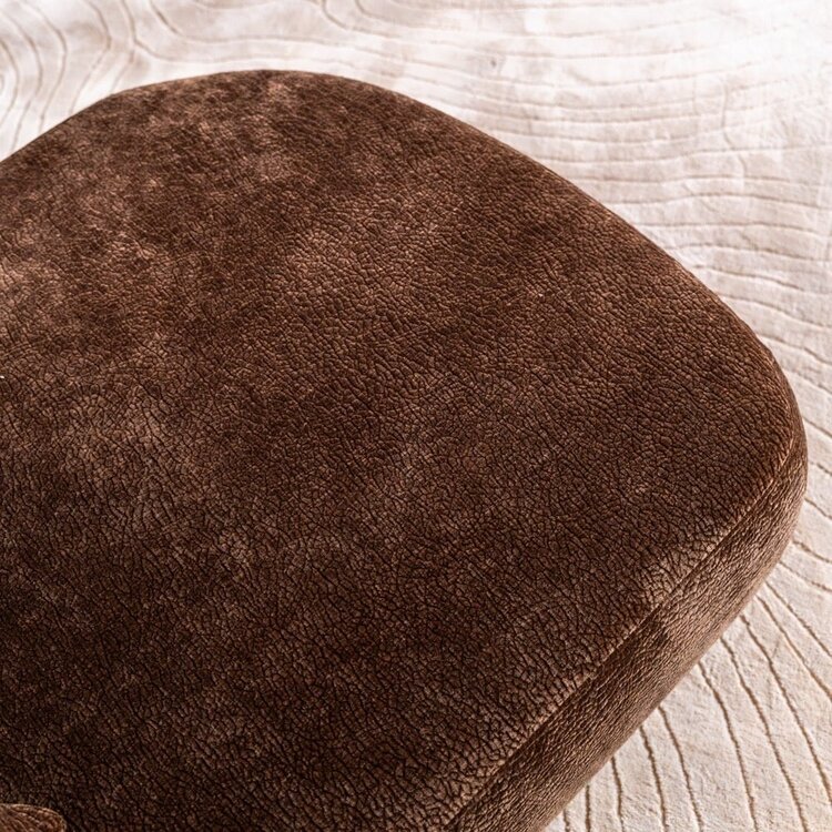 Chaise longue Vienna chenille chocolate brown gauche