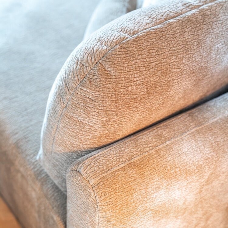 Chaise longue Vienna chenille taupe gauche