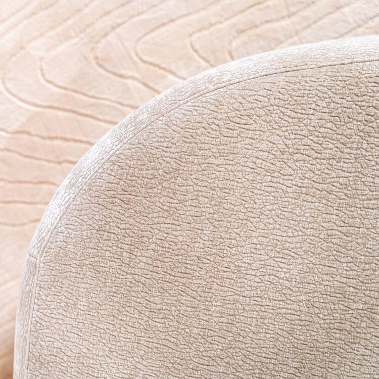Chaise longue Vienna chenille taupe gauche