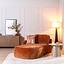 Chaise longue Vienna chenille terracotta gauche