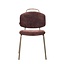 Chaise de salle à manger Pam velours brun